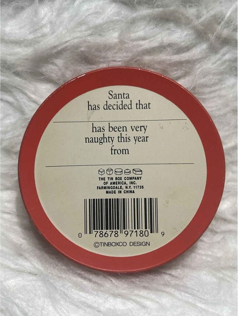 Lump of Coal Tin for Christmas Santa